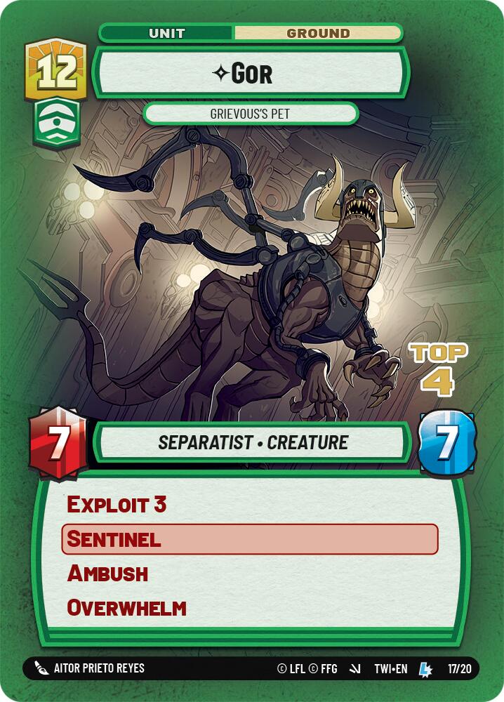 Gor - Grievous's Pet (17/20) (Top 4) (17/20) [Store Showdown Promos] - Fantasy Flight Games - Card Brawlers | Quebec | Canada |