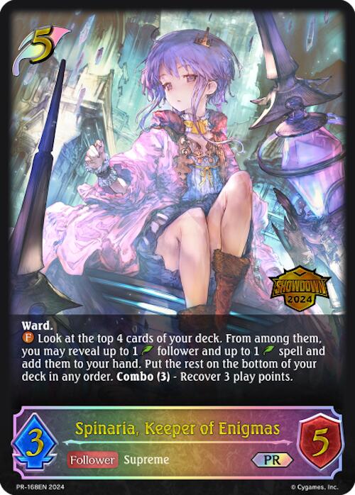 Spinaria, Keeper of Enigmas (PR-168EN) [Promotional Cards] - Bushiroad - Card Brawlers | Quebec | Canada |