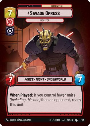 Savage Opress - Monster (1/2) (1/2) [Store Showdown Promos] - Fantasy Flight Games - Card Brawlers | Quebec | Canada |
