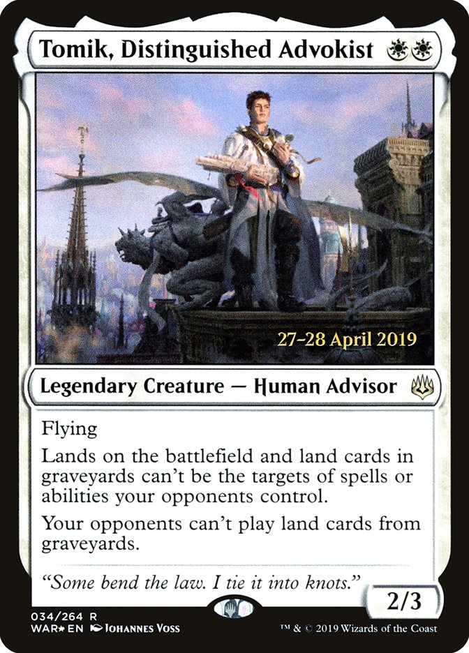 Tomik, Distinguished Advokist [War of the Spark Prerelease Promos] - Magic: The Gathering - Card Brawlers | Quebec | Canada |