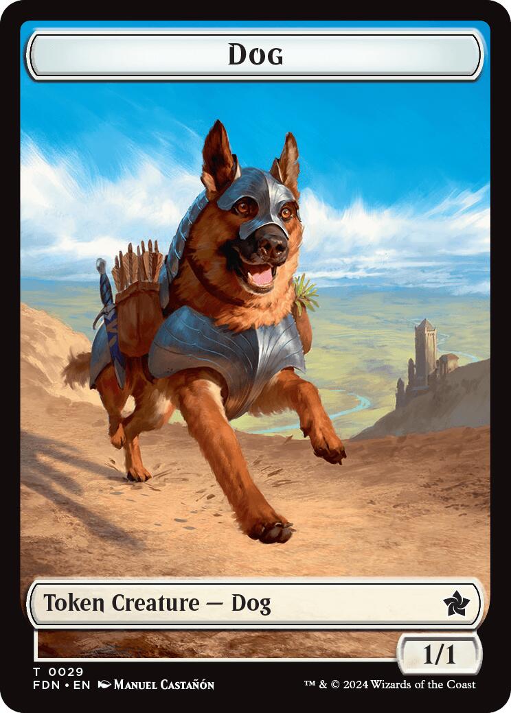 Dog // Beast (0033) Double-Sided Token [Foundations Tokens] - Magic: The Gathering - Card Brawlers | Quebec | Canada |