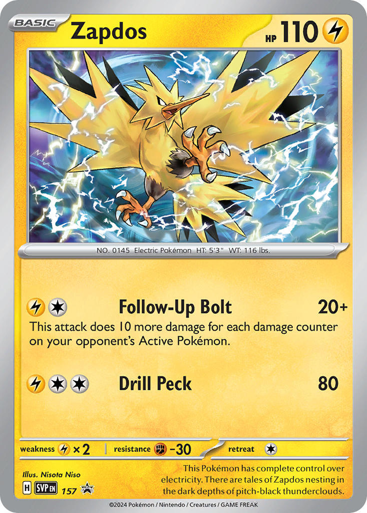 Zapdos (157) [Scarlet & Violet: Black Star Promos] - Pokémon - Card Brawlers | Quebec | Canada |