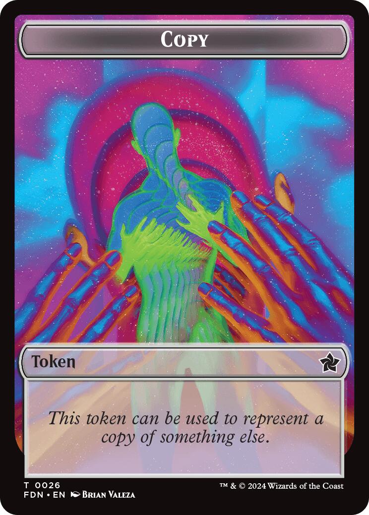 Copy // Human Double-Sided Token [Foundations Tokens] - Magic: The Gathering - Card Brawlers | Quebec | Canada |