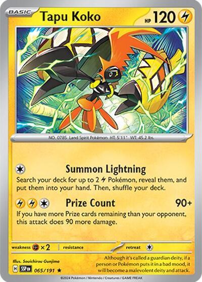 Tapu Koko (065/191) (Deck Exclusives) [Scarlet & Violet: Surging Sparks] - Pokémon - Card Brawlers | Quebec | Canada |