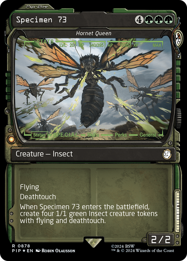 Specimen 73 - Hornet Queen (Showcase) (Surge Foil) [Fallout] - Magic: The Gathering - Card Brawlers | Quebec | Canada |
