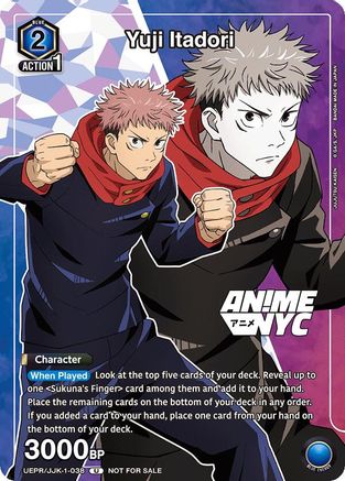 Yuji Itadori (Anime NYC 2024) (UEPR/JJK-1-038) - Union Arena Promotion Cards Foil - Union Arena Promotion Cards - Card Brawlers | Quebec | Canada |