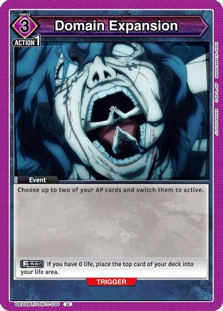 Domain Expansion (100) (UE03BT/JJK-1-100) - UE03BT Jujutsu Kaisen - UE03BT: Jujutsu Kaisen - Card Brawlers | Quebec | Canada |