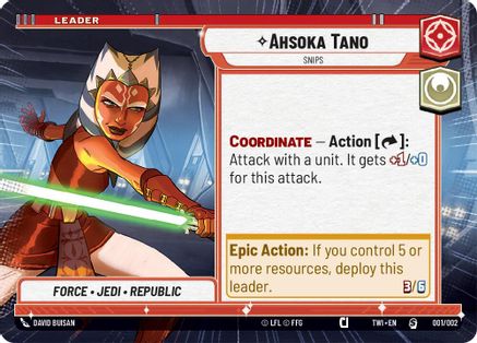 Ahsoka Tano - Snips (001/002) (Hyperspace) (Prerelease) (001/002) [Twilight of the Republic Promos] - Fantasy Flight Games - Card Brawlers | Quebec | Canada |
