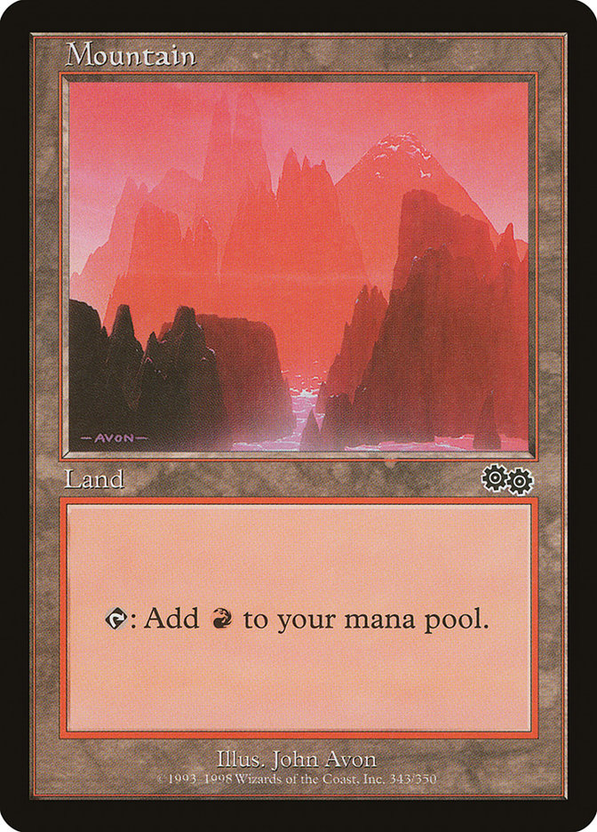 Mountain (343) [Urza's Saga] - Magic: The Gathering - Card Brawlers | Quebec | Canada |