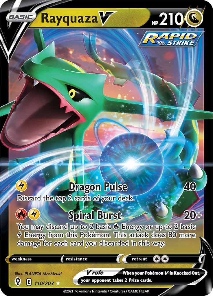 Rayquaza V (110/203) [Sword & Shield: Evolving Skies] - Pokémon - Card Brawlers | Quebec | Canada |