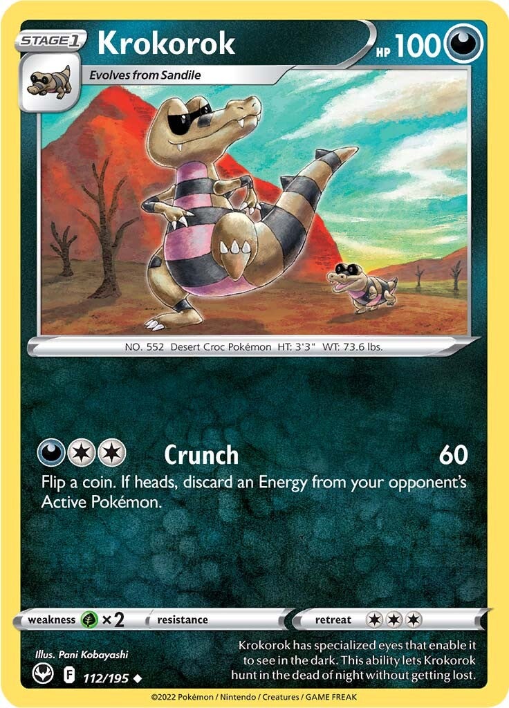 Krokorok (112/195) [Sword & Shield: Silver Tempest] - Pokémon - Card Brawlers | Quebec | Canada |