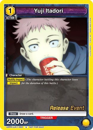 Yuji Itadori (002) (UEPR/JJK-1-002) - UE03BT Jujutsu Kaisen Release Event Cards - UE03BT: Jujutsu Kaisen Release Event Cards - Card Brawlers | Quebec | Canada |
