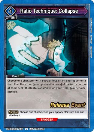 Ratio Technique: Collapse (UEPR/JJK-1-064) - UE03BT Jujutsu Kaisen Release Event Cards - UE03BT: Jujutsu Kaisen Release Event Cards - Card Brawlers | Quebec | Canada |