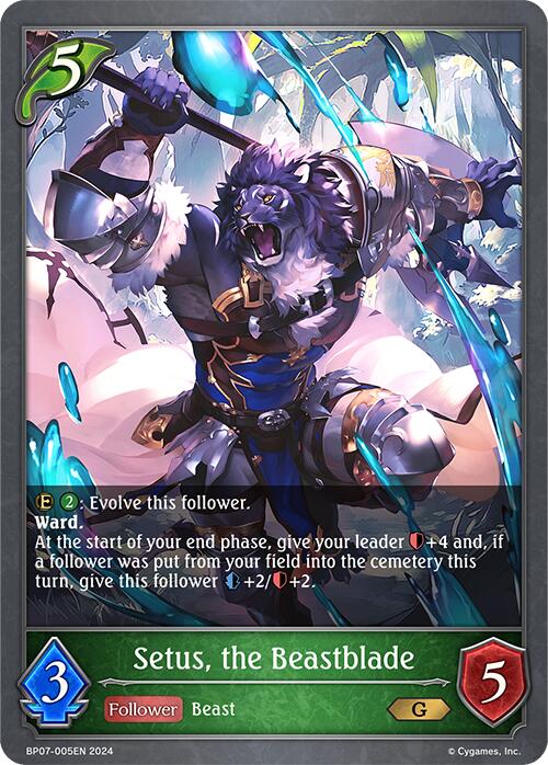 Setus, the Beastblade (BP07-005EN) [Verdant Steel] - Bushiroad - Card Brawlers | Quebec | Canada |