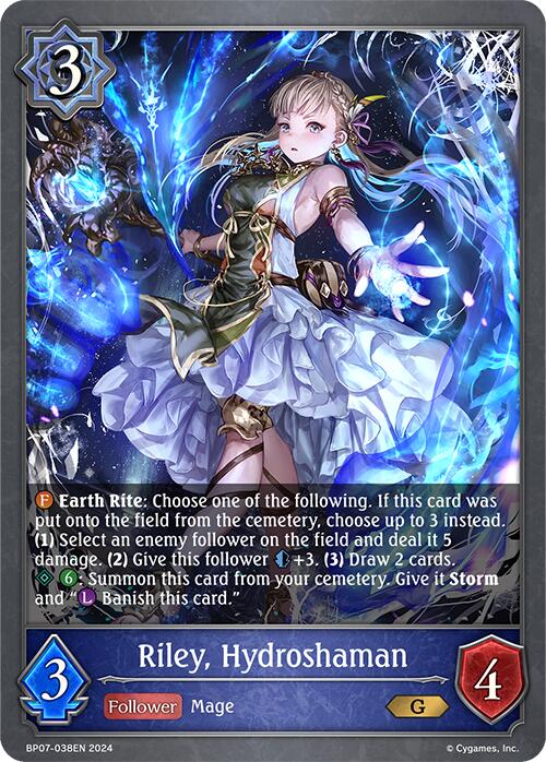 Riley, Hydroshaman (BP07-038EN) [Verdant Steel] - Bushiroad - Card Brawlers | Quebec | Canada |