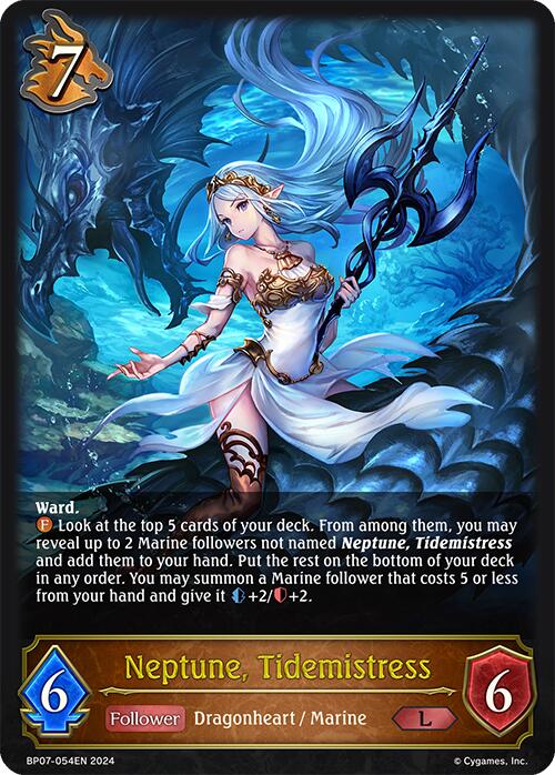 Neptune, Tidemistress (BP07-054EN) [Verdant Steel] - Bushiroad - Card Brawlers | Quebec | Canada |