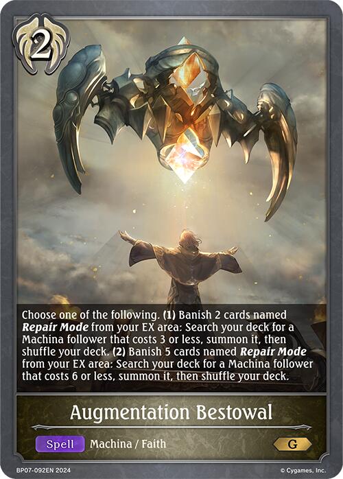 Augmentation Bestowal (BP07-092EN) [Verdant Steel] - Bushiroad - Card Brawlers | Quebec | Canada |