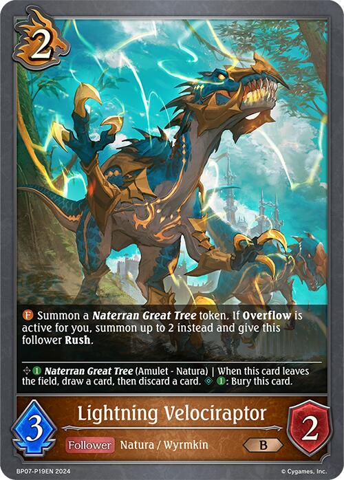 Lightning Velociraptor - P19EN (Foil) (BP07-P19EN) [Verdant Steel] - Bushiroad - Card Brawlers | Quebec | Canada |