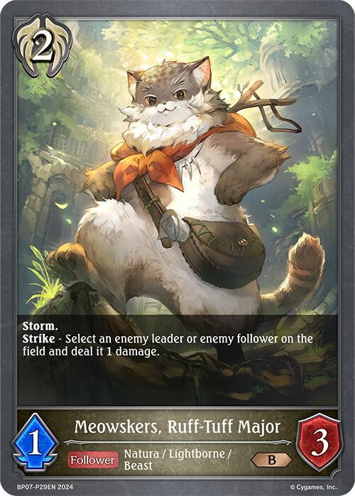 Meowskers, Ruff-Tuff Major - P29EN (Foil) (BP07-P29EN) [Verdant Steel] - Bushiroad - Card Brawlers | Quebec | Canada |