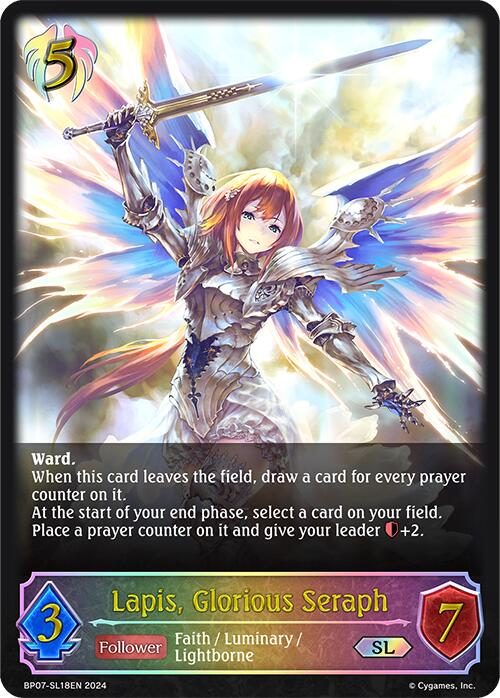 Lapis, Glorious Seraph (BP07-SL18EN) [Verdant Steel] - Bushiroad - Card Brawlers | Quebec | Canada |