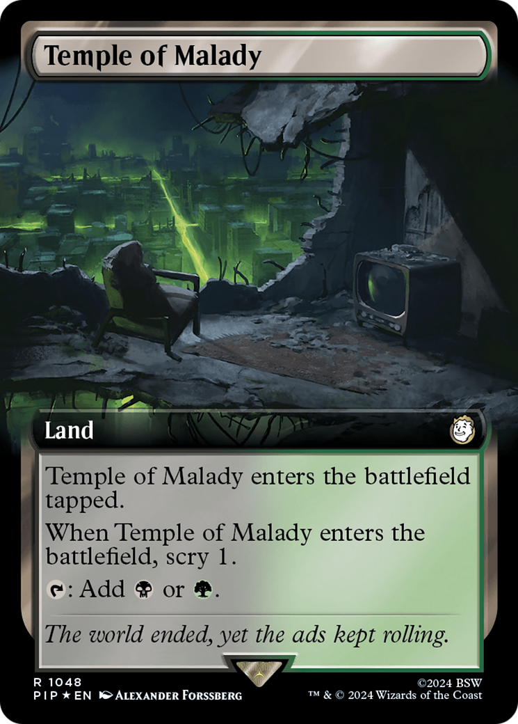 Temple of Malady (Extended Art) (Surge Foil) [Fallout] - Magic: The Gathering - Card Brawlers | Quebec | Canada |