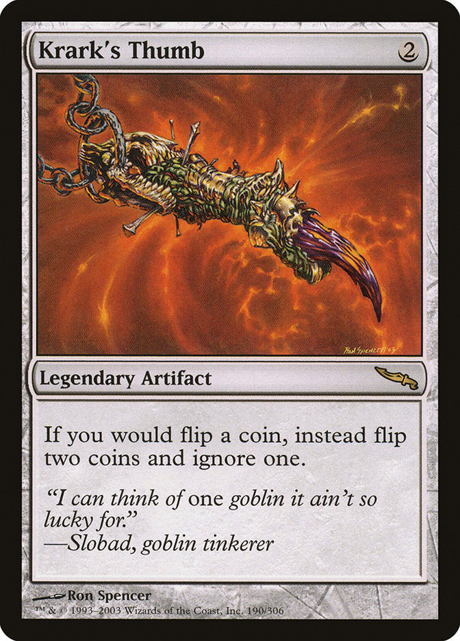 Krark's Thumb [Mirrodin] - Magic: The Gathering - Card Brawlers | Quebec | Canada |