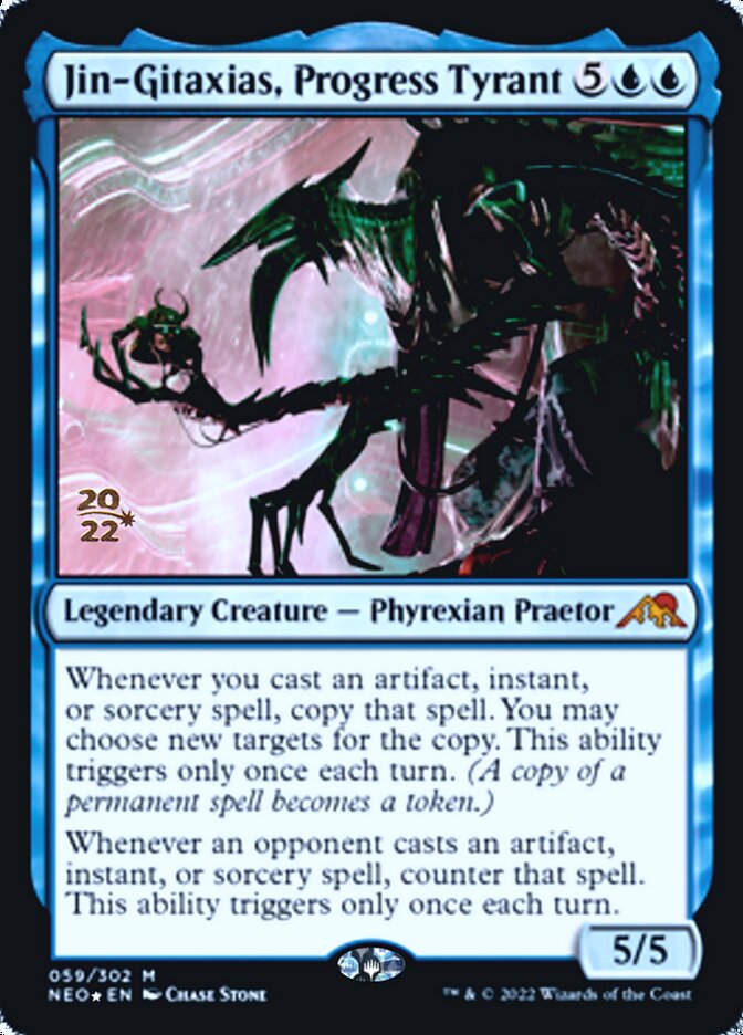 Jin-Gitaxias, Progress Tyrant [Kamigawa: Neon Dynasty Prerelease Promos] - Magic: The Gathering - Card Brawlers | Quebec | Canada |