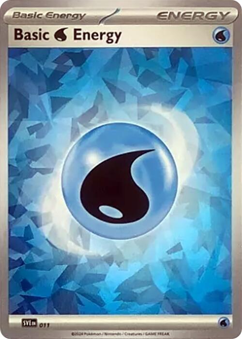 Basic Water Energy (011) (Cracked Ice Holo) [Scarlet & Violet: Stellar Crown] - Pokémon - Card Brawlers | Quebec | Canada |