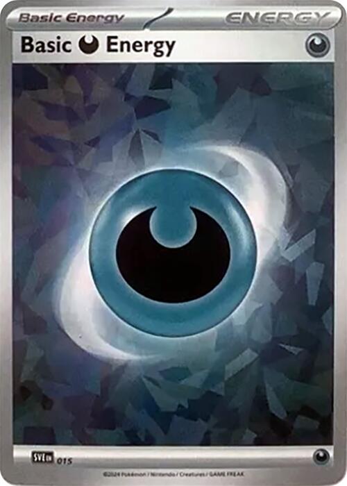 Basic Darkness Energy (015) (Cracked Ice Holo) [Scarlet & Violet: Stellar Crown] - Pokémon - Card Brawlers | Quebec | Canada |