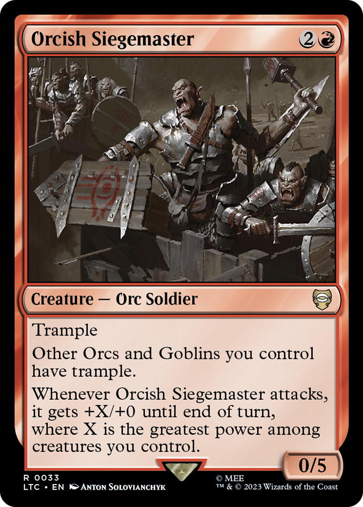 Orcish Siegemaster [The Lord of the Rings: Tales of Middle-Earth Commander] - Magic: The Gathering - Card Brawlers | Quebec | Canada |