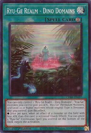Ryu-Ge Realm - Dino Domains (SR) [CRBR-EN037] Super Rare - Yu-Gi-Oh! - Card Brawlers | Quebec | Canada |