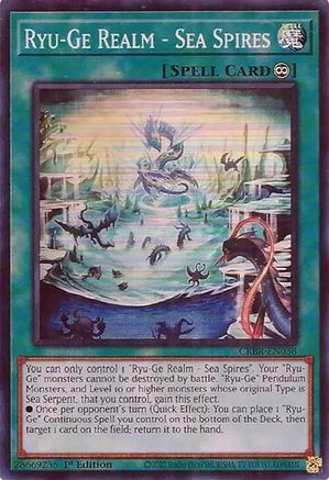 Ryu-Ge Realm - Sea Spires (SR) [CRBR-EN038] Super Rare - Yu-Gi-Oh! - Card Brawlers | Quebec | Canada |