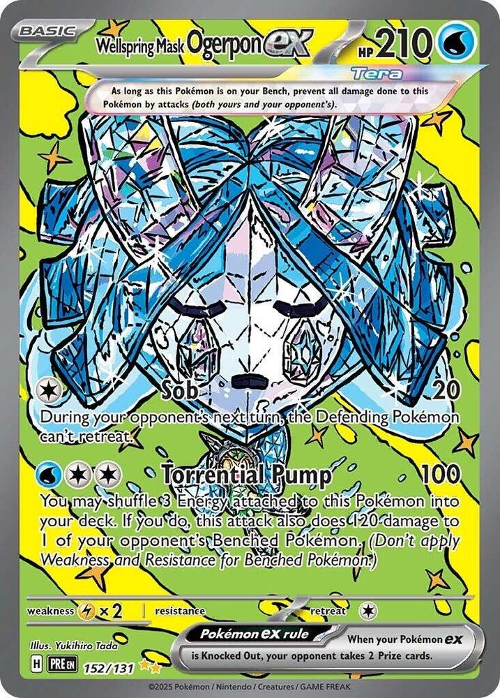 Wellspring Mask Ogerpon ex (152/131) [Scarlet & Violet: Prismatic Evolutions] - Pokémon - Card Brawlers | Quebec | Canada |