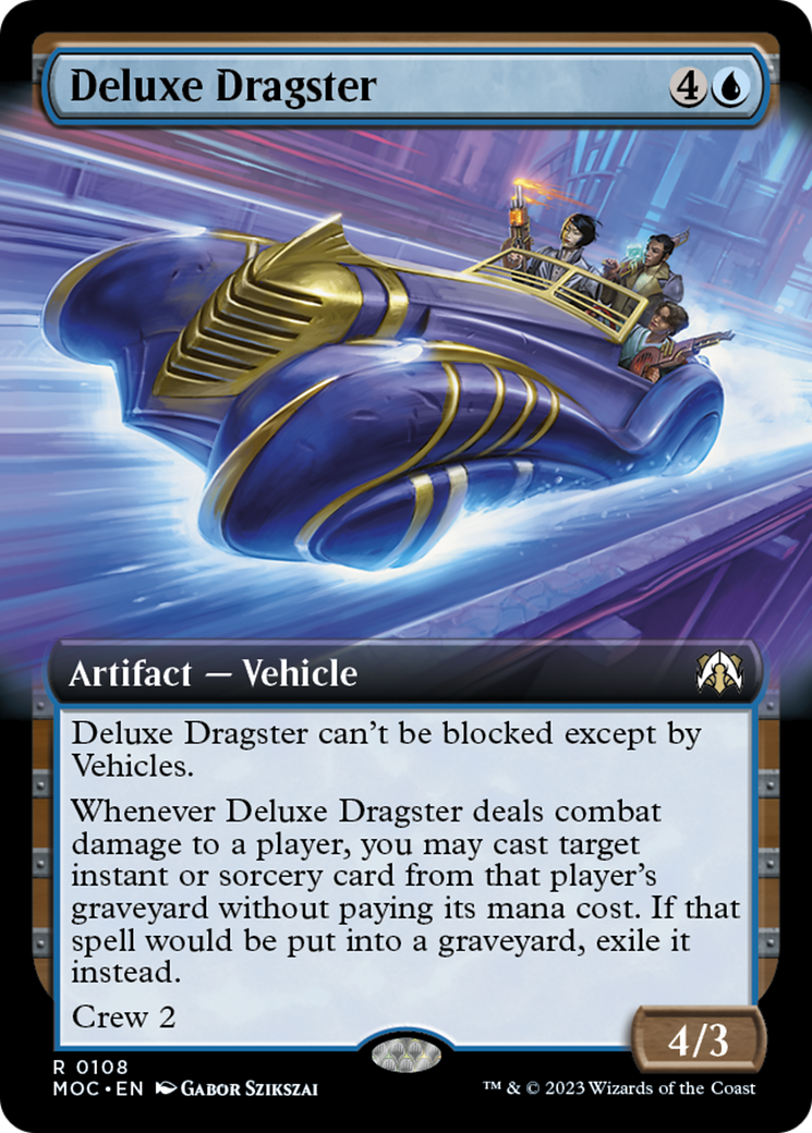 Deluxe Dragster (Extended Art) [March of the Machine Commander] - Magic: The Gathering - Card Brawlers | Quebec | Canada |
