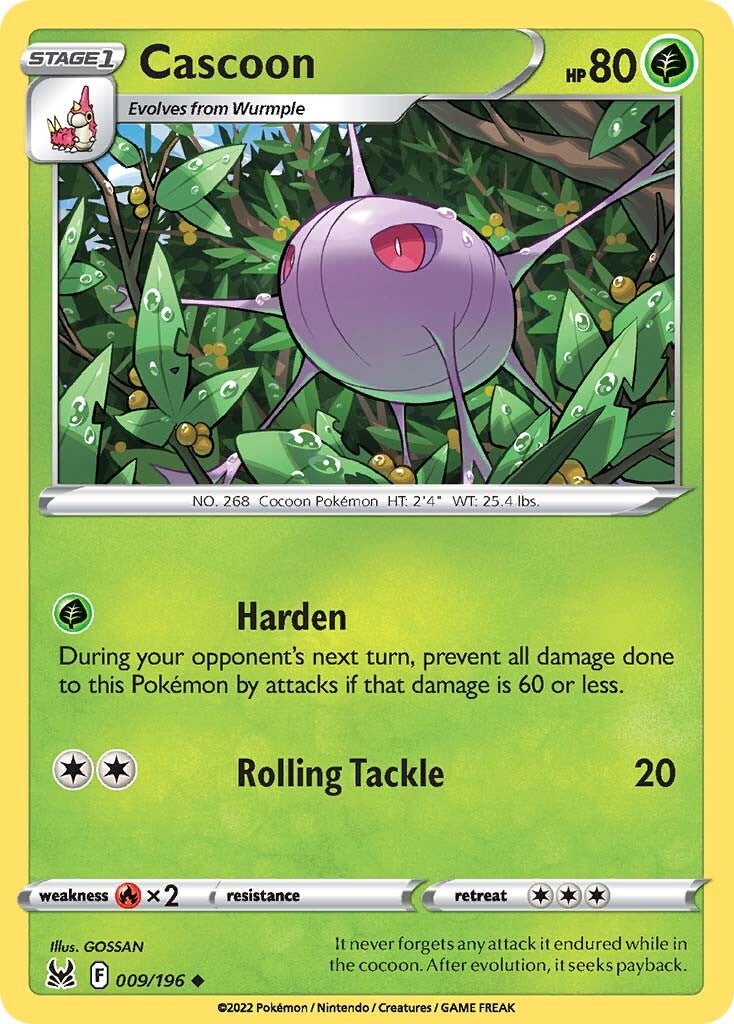 Cascoon (009/196) [Sword & Shield: Lost Origin] - Pokémon - Card Brawlers | Quebec | Canada |