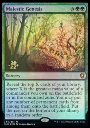 Majestic Genesis [Commander Legends: Battle for Baldur's Gate Prerelease Promos] - Magic: The Gathering - Card Brawlers | Quebec | Canada |