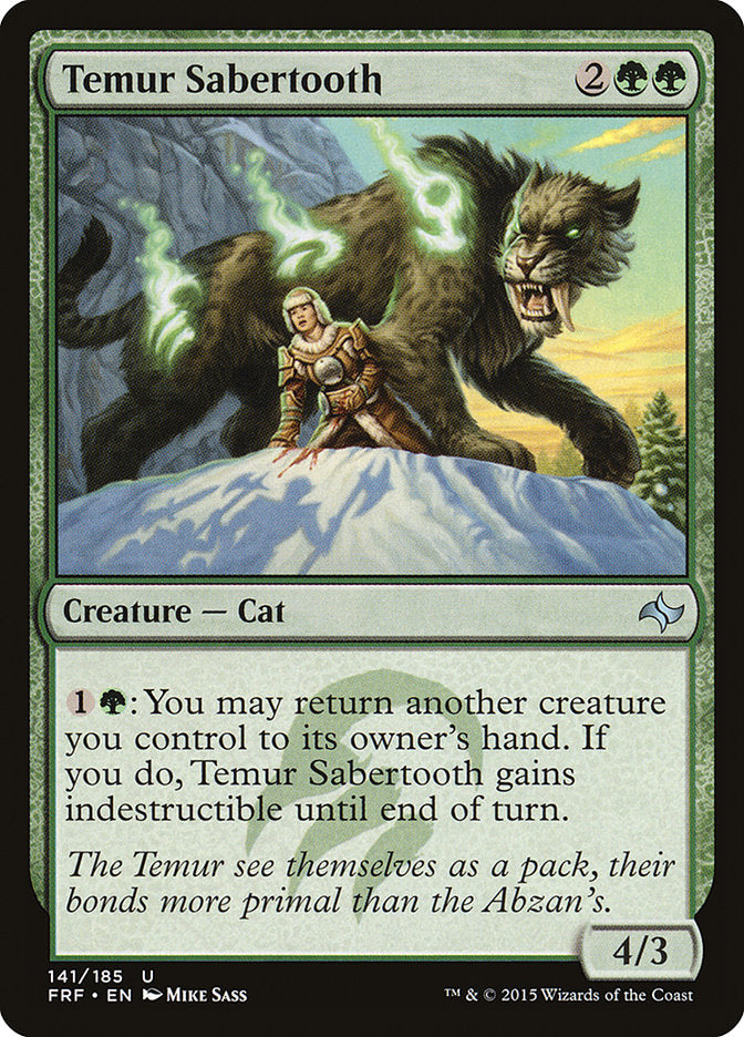 Temur Sabertooth [Fate Reforged] - Magic: The Gathering - Card Brawlers | Quebec | Canada |