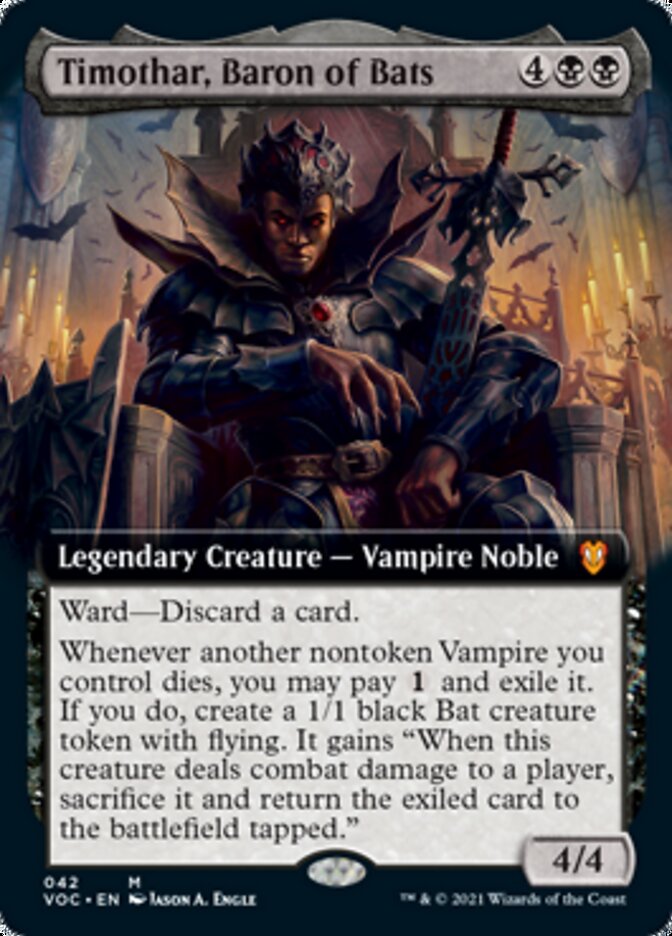 Timothar, Baron of Bats (Extended Art) [Innistrad: Crimson Vow Commander] - Magic: The Gathering - Card Brawlers | Quebec | Canada |