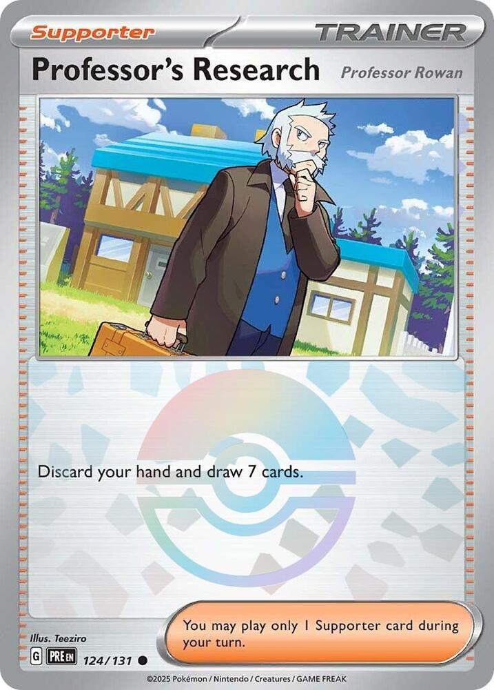 Professor's Research (124/131) [Professor Rowan] (Poke Ball Pattern) [Scarlet & Violet: Prismatic Evolutions] - Pokémon - Card Brawlers | Quebec | Canada |