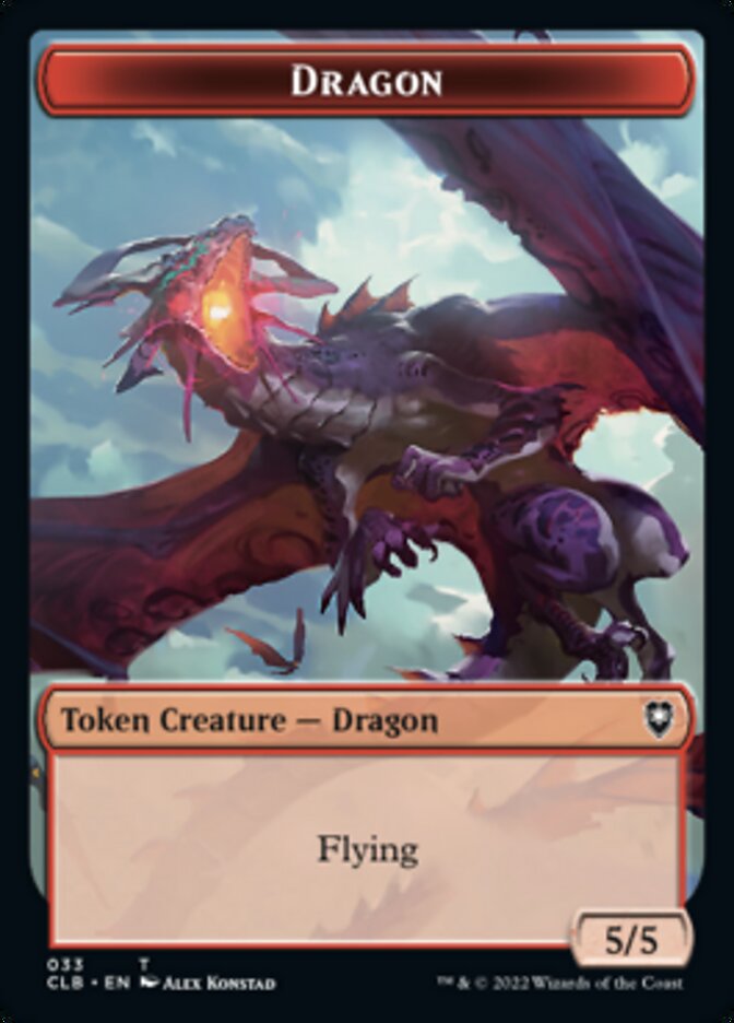 Gold // Dragon Double-Sided Token [Commander Legends: Battle for Baldur's Gate Tokens] - Magic: The Gathering - Card Brawlers | Quebec | Canada |