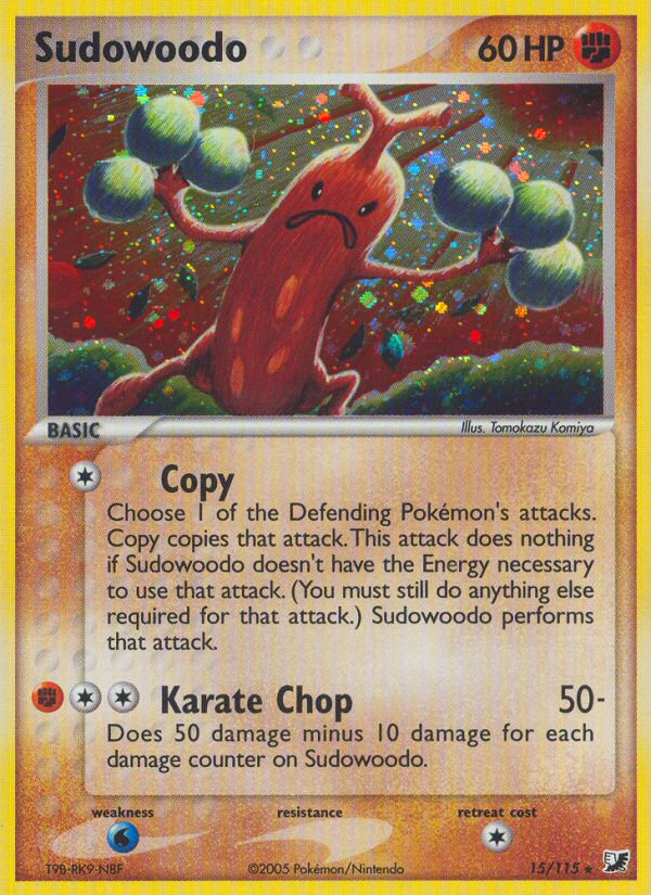 Sudowoodo (15/115) [EX: Unseen Forces] - Pokémon - Card Brawlers | Quebec | Canada |