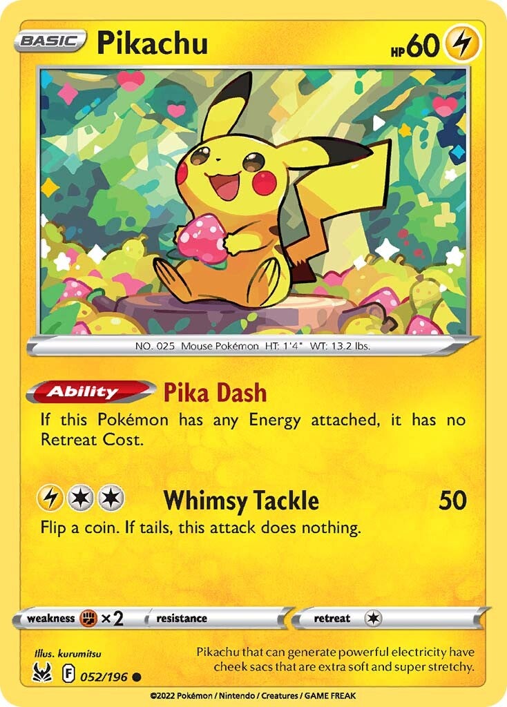 Pikachu (052/196) [Sword & Shield: Lost Origin] - Pokémon - Card Brawlers | Quebec | Canada |