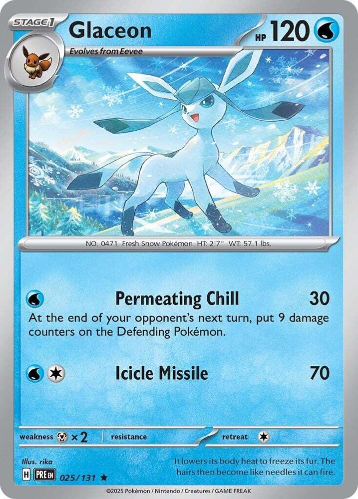 Glaceon (025/131) [Scarlet & Violet: Prismatic Evolutions] - Pokémon - Card Brawlers | Quebec | Canada |