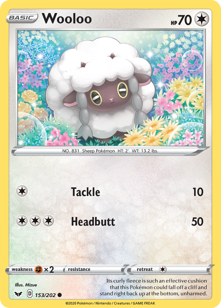 Wooloo (153/202) [Sword & Shield: Base Set] - Pokémon - Card Brawlers | Quebec | Canada |