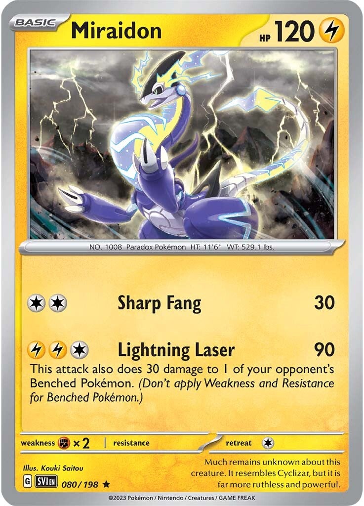 Miraidon (080/198) [Scarlet & Violet: Base Set] - Pokémon - Card Brawlers | Quebec | Canada |
