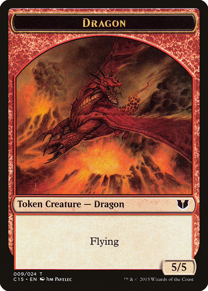 Dragon // Dragon Double-Sided Token [Commander 2015 Tokens] - Magic: The Gathering - Card Brawlers | Quebec | Canada |