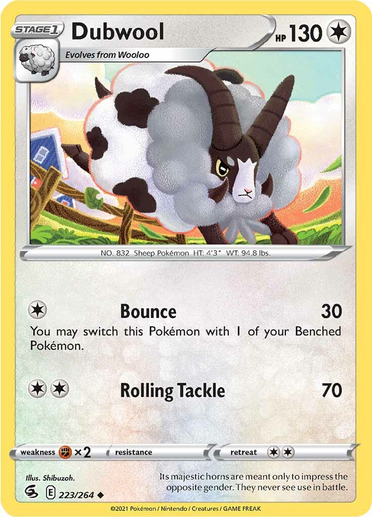 Dubwool (223/264) [Sword & Shield: Fusion Strike] - Pokémon - Card Brawlers | Quebec | Canada |