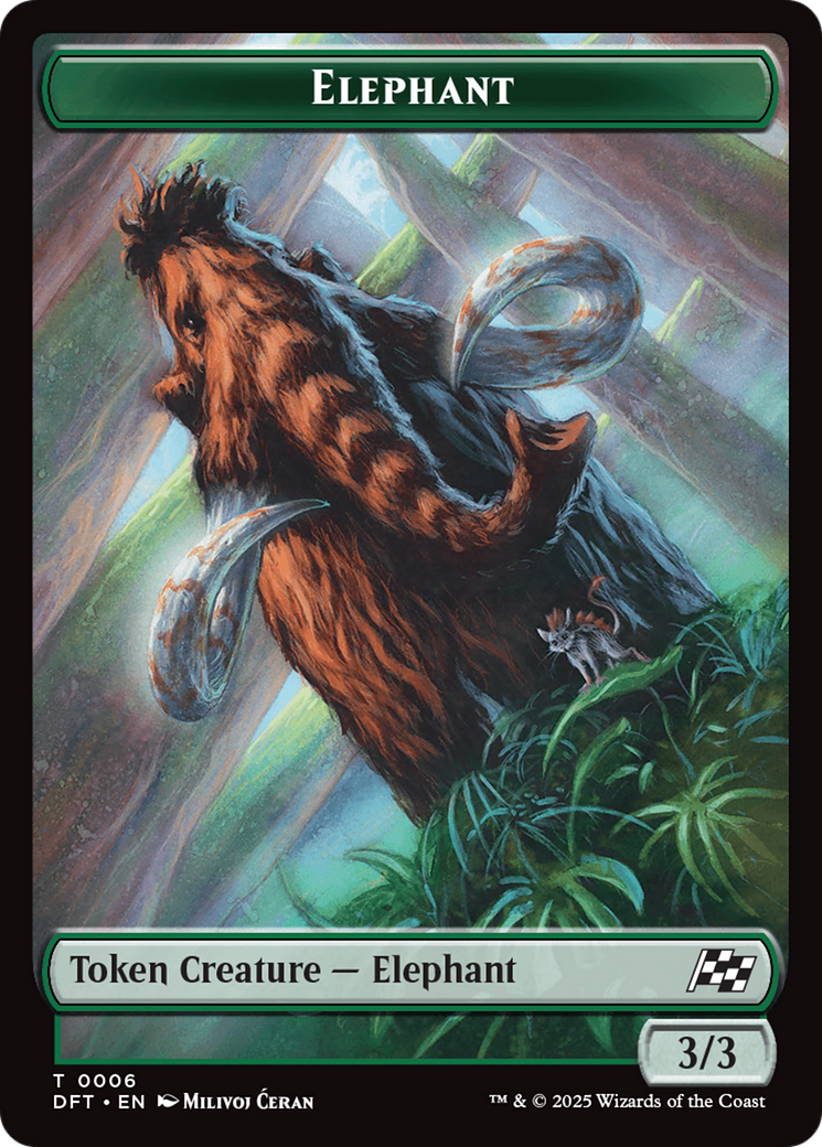 Insect // Elephant Double-Sided Token [Aetherdrift Tokens] - Magic: The Gathering - Card Brawlers | Quebec | Canada |