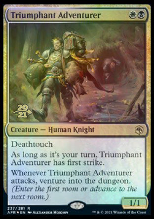 Triumphant Adventurer [Dungeons & Dragons: Adventures in the Forgotten Realms Prerelease Promos] - Magic: The Gathering - Card Brawlers | Quebec | Canada |