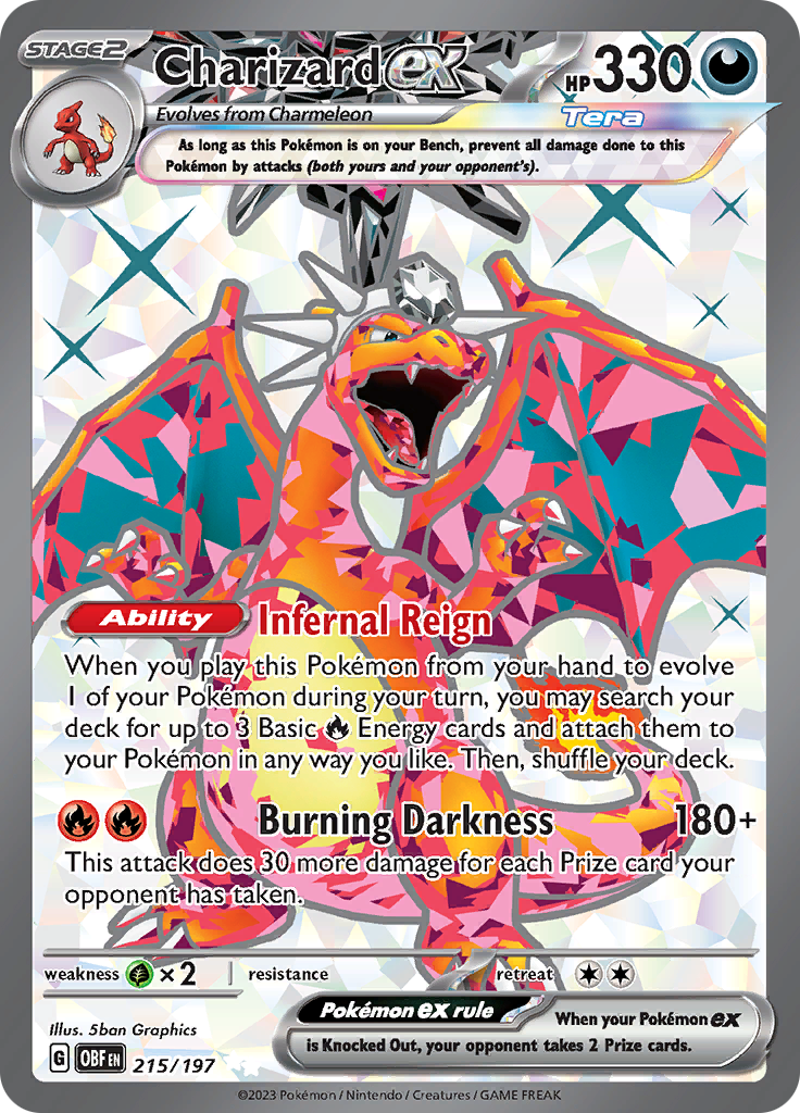Charizard ex (215/197) [Scarlet & Violet: Obsidian Flames] - Pokémon - Card Brawlers | Quebec | Canada |